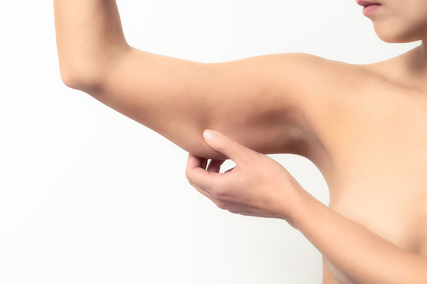 Lifting of the inner side of the arm